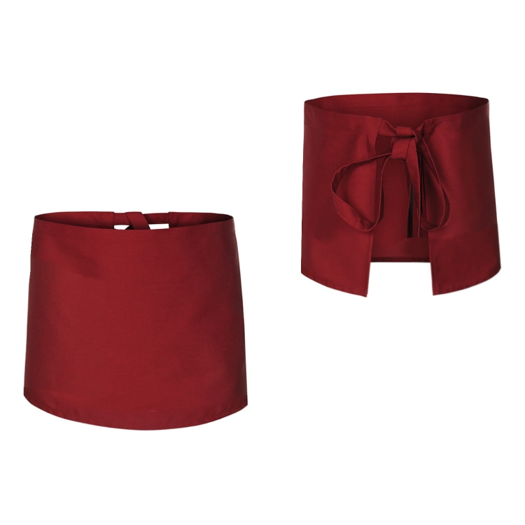 Șorț de bucătar bordeaux, lungime 40 cm