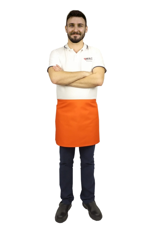 Pantalon de servire portocalie, lungime 40 cm