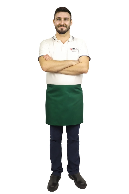 Șorț de chelner verde, lungime 40 cm