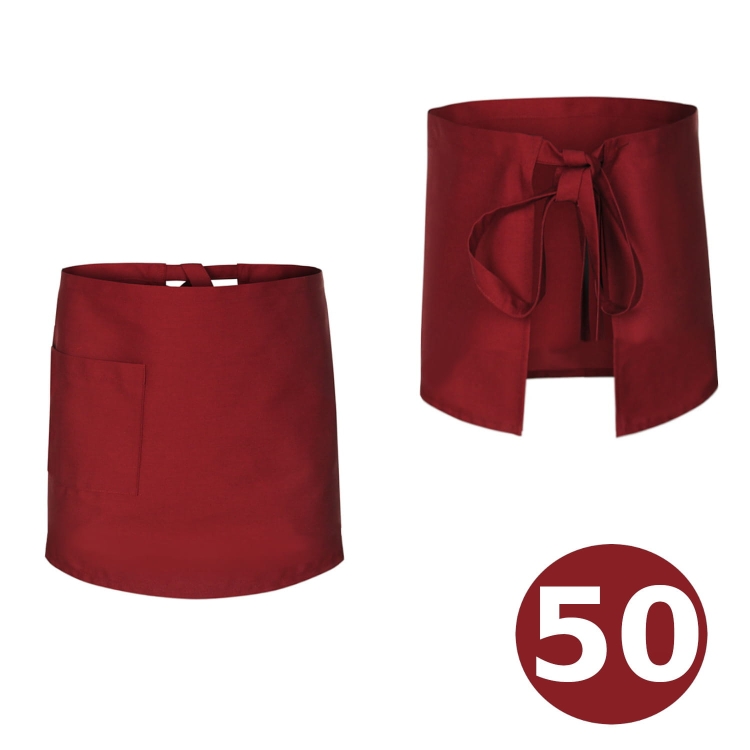 Șorț de bucătar bordeaux 50 cm