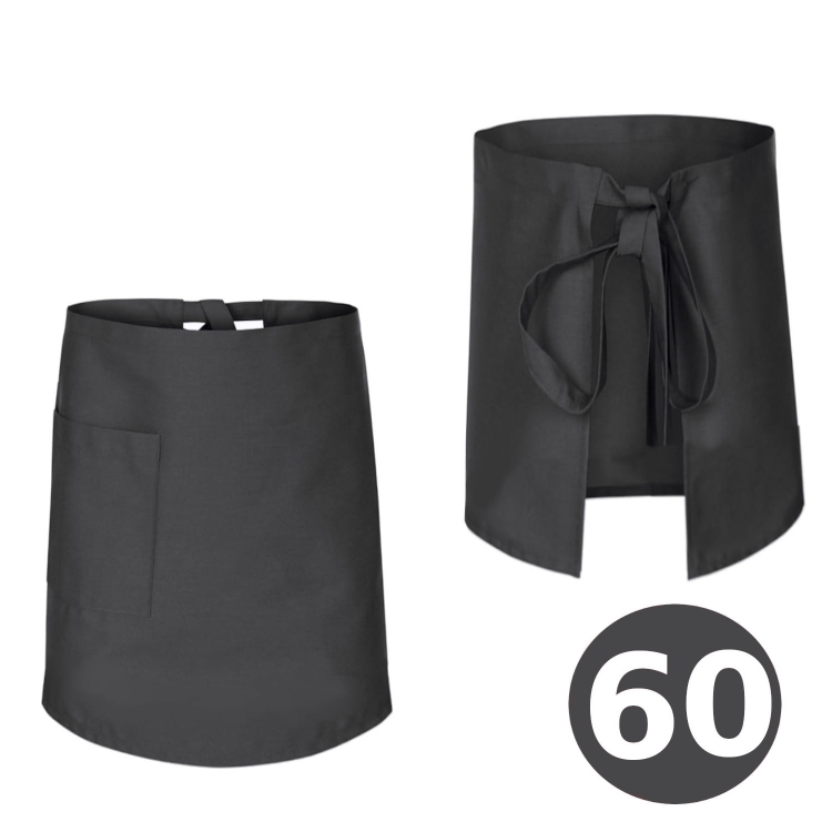 Șorț de bucătar pentru chelner, gri, 60 cm