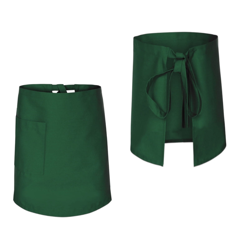 Șorț de bucătar, chelner sau barman, lungime 60 cm, culoare verde.