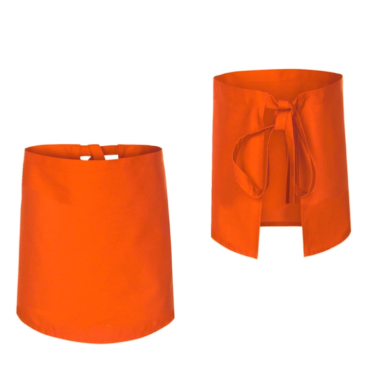 Șorț de bucătar portocalie, lungime 60 cm