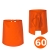Pantalon bar cu lungime de 60 cm, portocaliu.