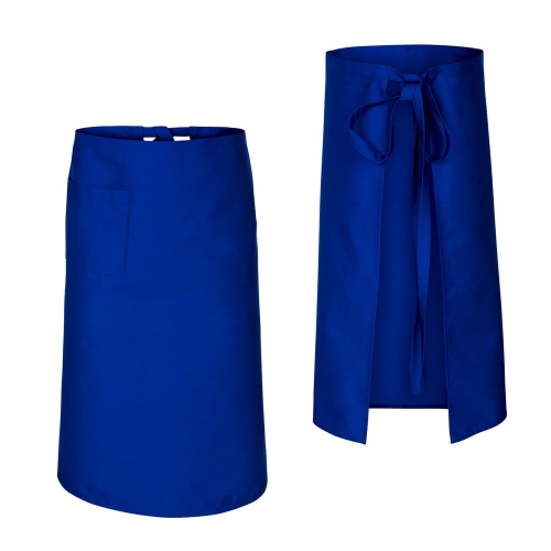 Șorț de bucătar albastru cu o lungime de 75 cm
