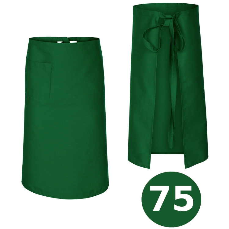 Șorț de bucătar barman lung verde 75 cm