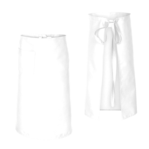 Șorț de bucătar alb, lungime 75 cm