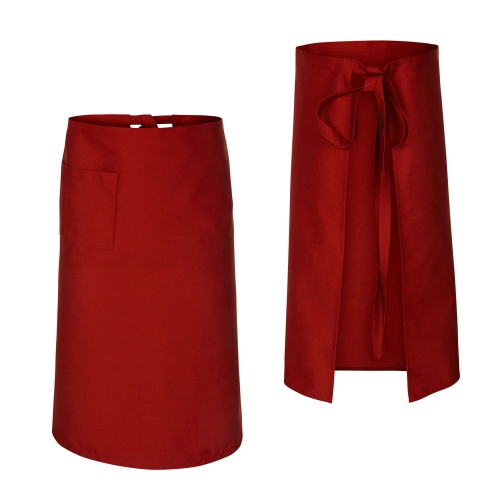 Fustă de chelner roșie, lungime 75 cm