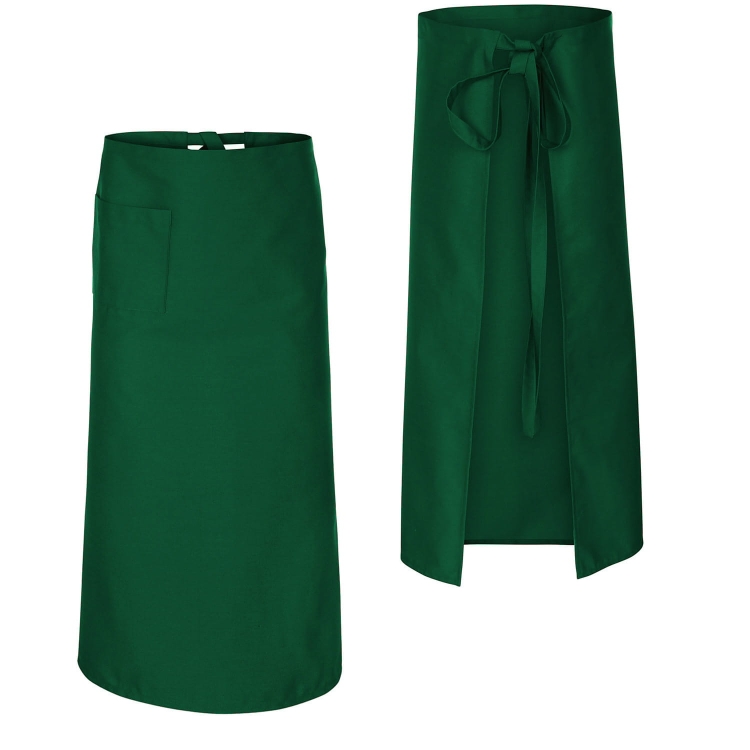 Șorț lung de barman, bucătar, chelner, verde.
