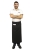 Pantaloni negri pentru ospătari, lungime 90 cm