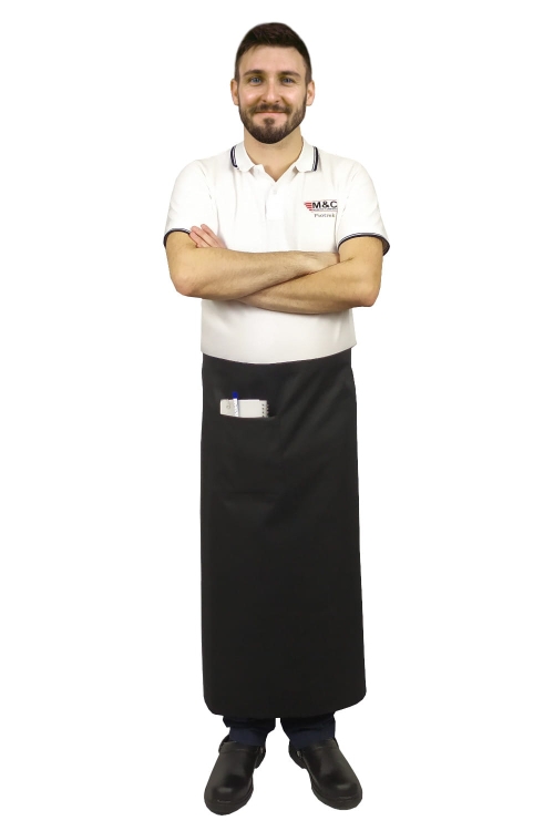 Pantaloni negri pentru ospătari, lungime 90 cm