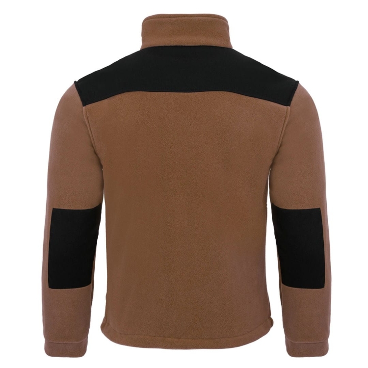 Inserts negre în hanoracul din fleece maro