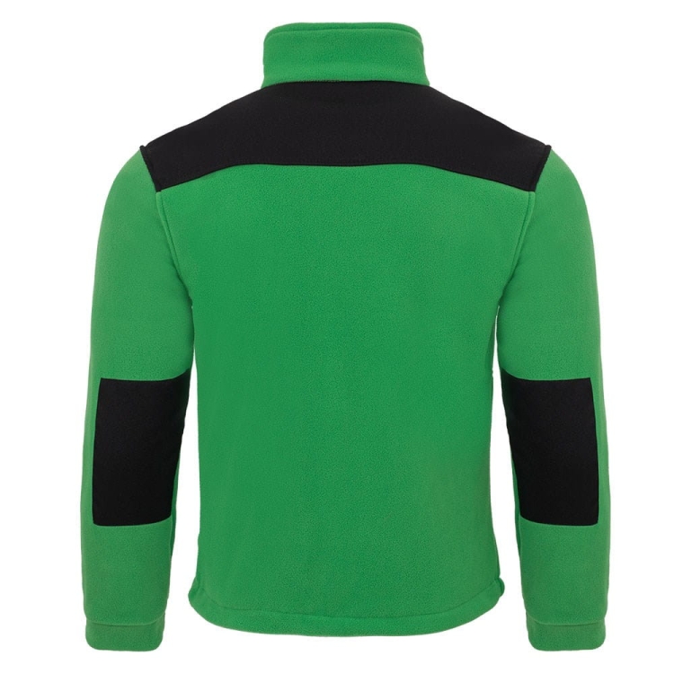 Inserts negre în hanoracul verde din polar