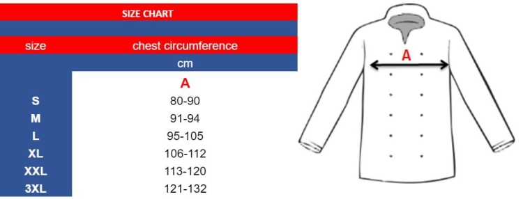 Bluza de bucătar cu mânecă lungă în carouri.