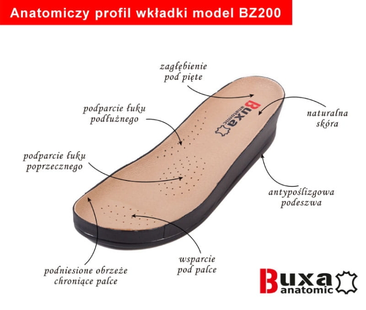 Anatomiczne klapki zdrowotne skórzane szare