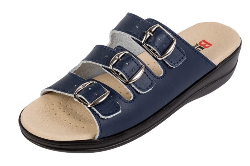 Skórzane buty medyczne Premium w kolorze granatowym