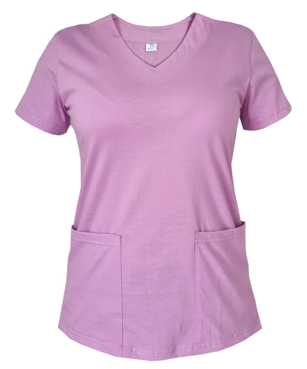 Wrzosowa bluza medyczna wykonana z bawełny 100%