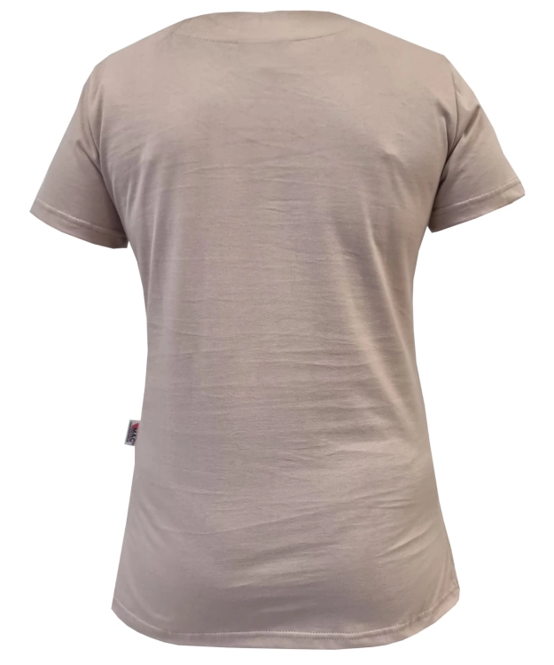 Medyczna bluza beżowa z elastycznej bawełny 100%