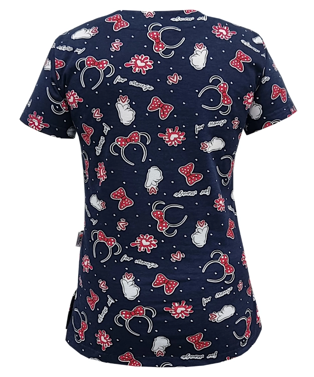 Wzór W6 na bluzie medycznej z elastycznej bawełny