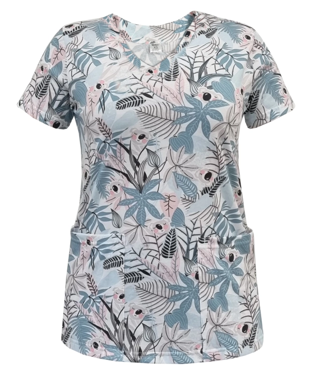 Wzór W7 bluzy medycznej z elastycznej bawełny