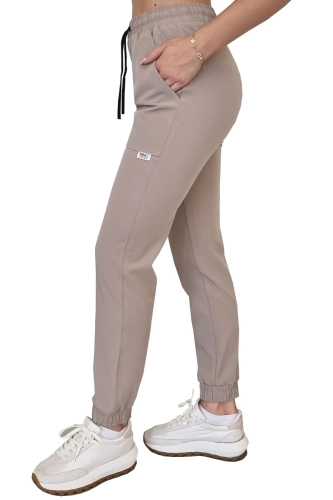 Joggery medyczne Casual Premium w kolorze beżowym