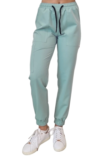 Kolor miętowy joggery medyczne Casual Premium