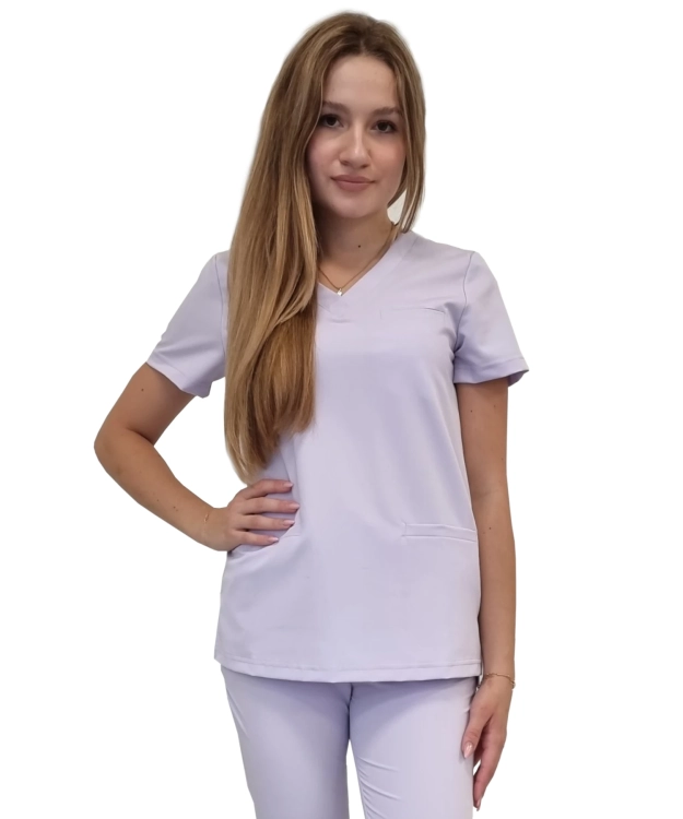 Wrzosowa bluza medyczna damska BASIC PREMIUM