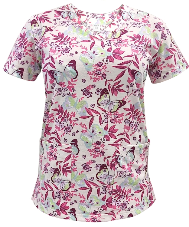 Wzór W13 bluzy medycznej z elastycznej bawełny