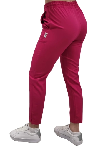 Damskie spodnie medyczne BASIC PREMIUM w kolorze amarant