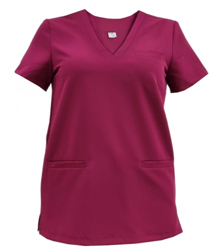 BASIC PREMIUM bluza medyczna damska w kolorze wiśniowym