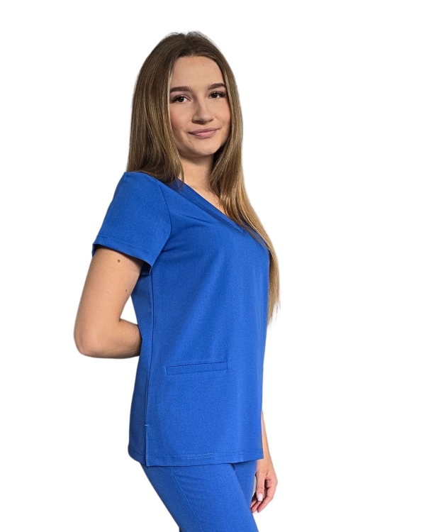 Chabrowa bluza medyczna damska BASIC PREMIUM