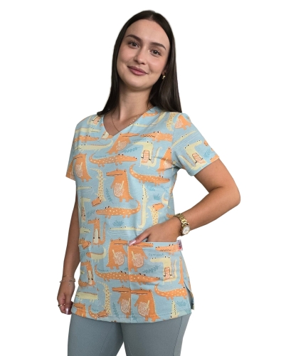 Bluza medyczna W19 z elastycznej bawełny