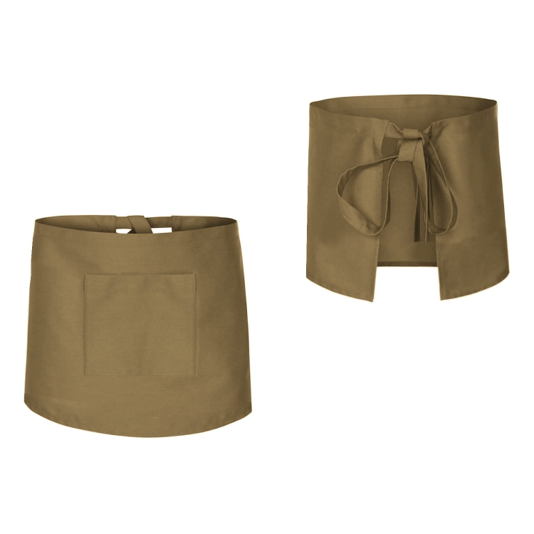 Fartuch barmana beżowy z kieszonką 40cm