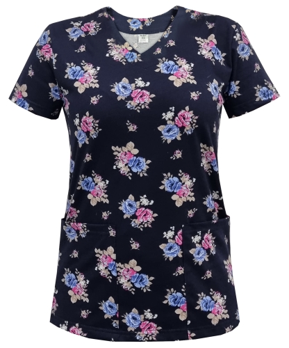 Elastyczna bawełna w bluzie medycznej W4