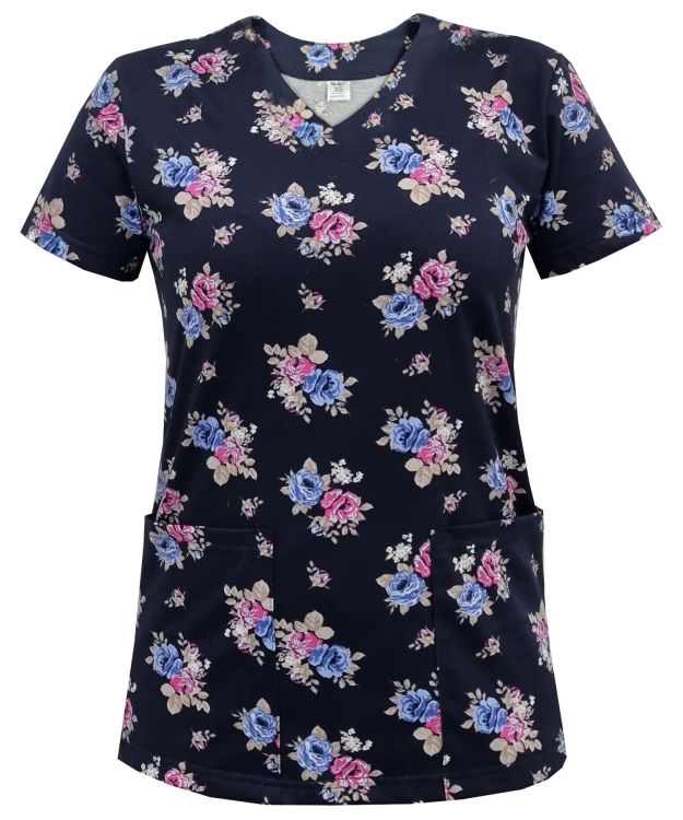 Elastyczna bawełna w bluzie medycznej W4