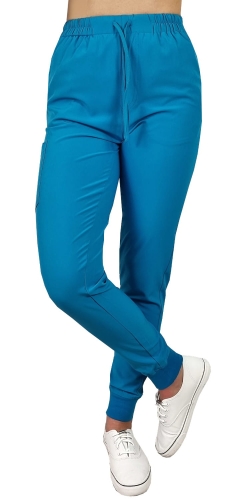 Spodnie medyczne elastyczne w kolorze turkusowym