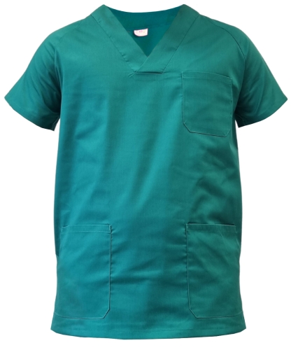 Męska bluza medyczna w kolorze zielonym