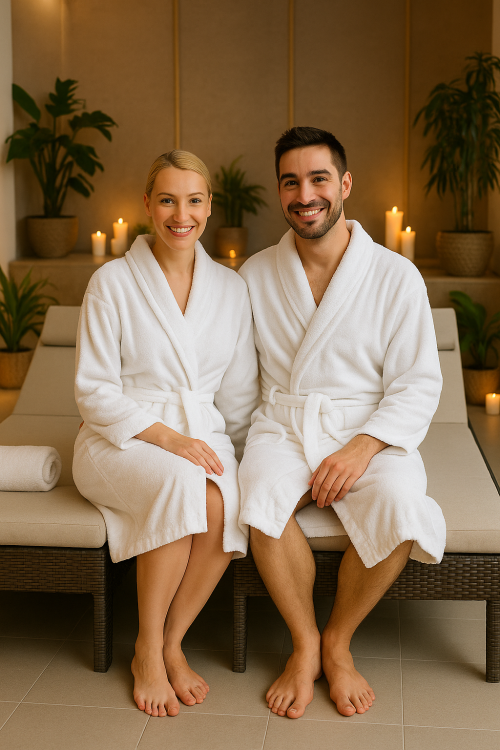 Rochie de baie hotelieră confortabilă din bumbac prestige.