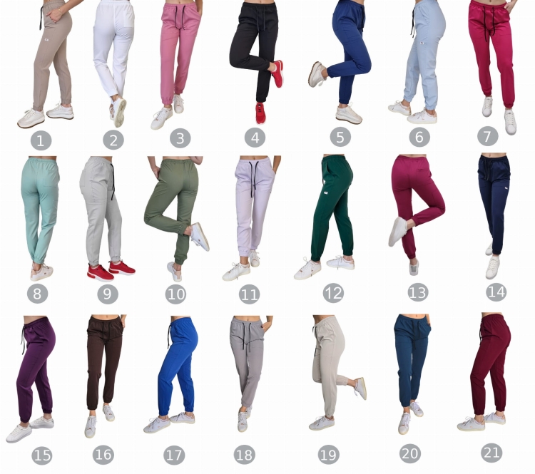 Medyczne joggery casual premium szare