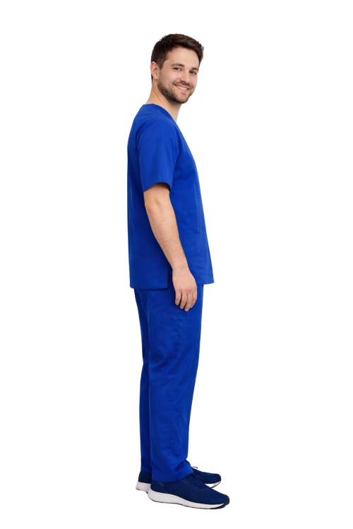 Compleu medical bărbați culoare albastru chihlimbar CLINIC