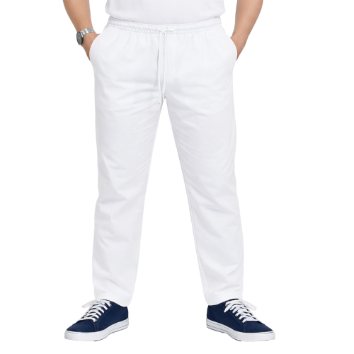 spodnie medyczne kolor biały elastyczne