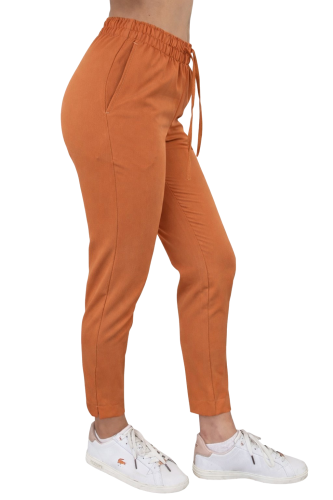 Spodnie medyczne damskie w kolorze carmel