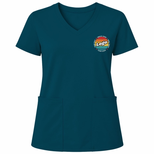 Bluza medyczna morska elastyczna bawełna z Twoim nadrukiem - kreator online.jpg