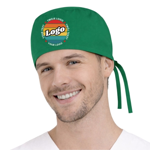 Czepek medyczny chirurgiczny zielony z Twoim logo nadrukiem kreator online.jpg