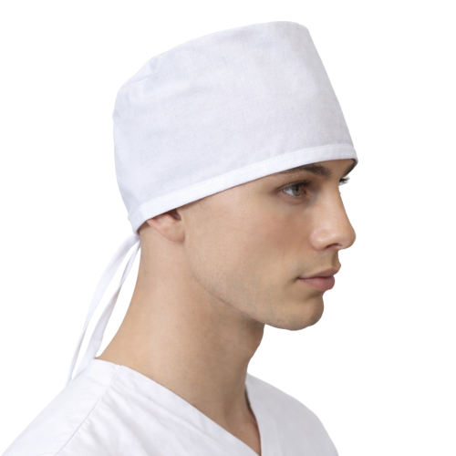 Czepek medyczny biały 100% bawełna unisex.png