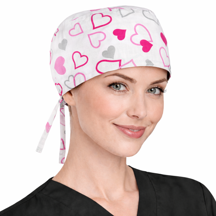 Czepek medyczny w kolorowe bajkowe wzory dla medyków W17.png