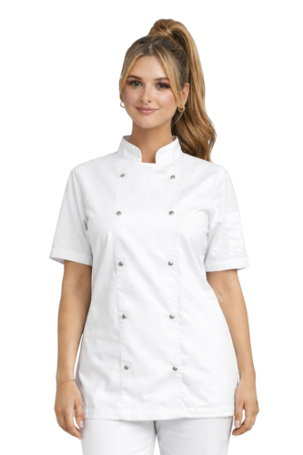 Kucharska bluza damska kitel krótki rękaw na napy
