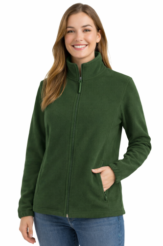 Bluza polarowa damska polar zapinany na zamek zielona butelka.png