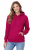 Bluza damska z kapturem kieszeniami fuksja.png