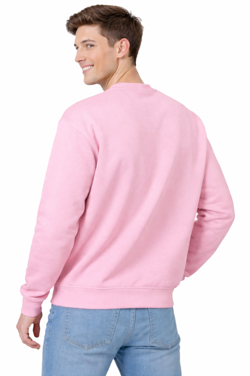 Różowa bluza sportowa męska z długim rekawem widok z tyłu.png